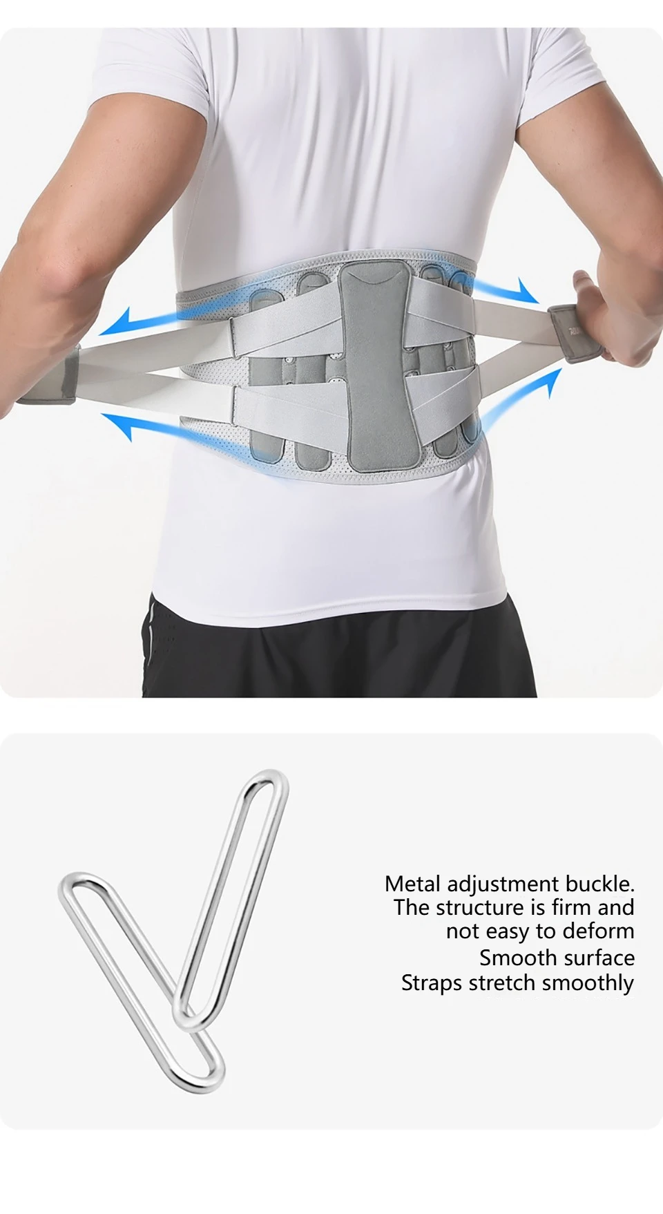 AOLIKES Back Brace for Lower Back Pain, Ergonomic Bionic Support , Adjustable Lumbar Support Belt for Men & Women