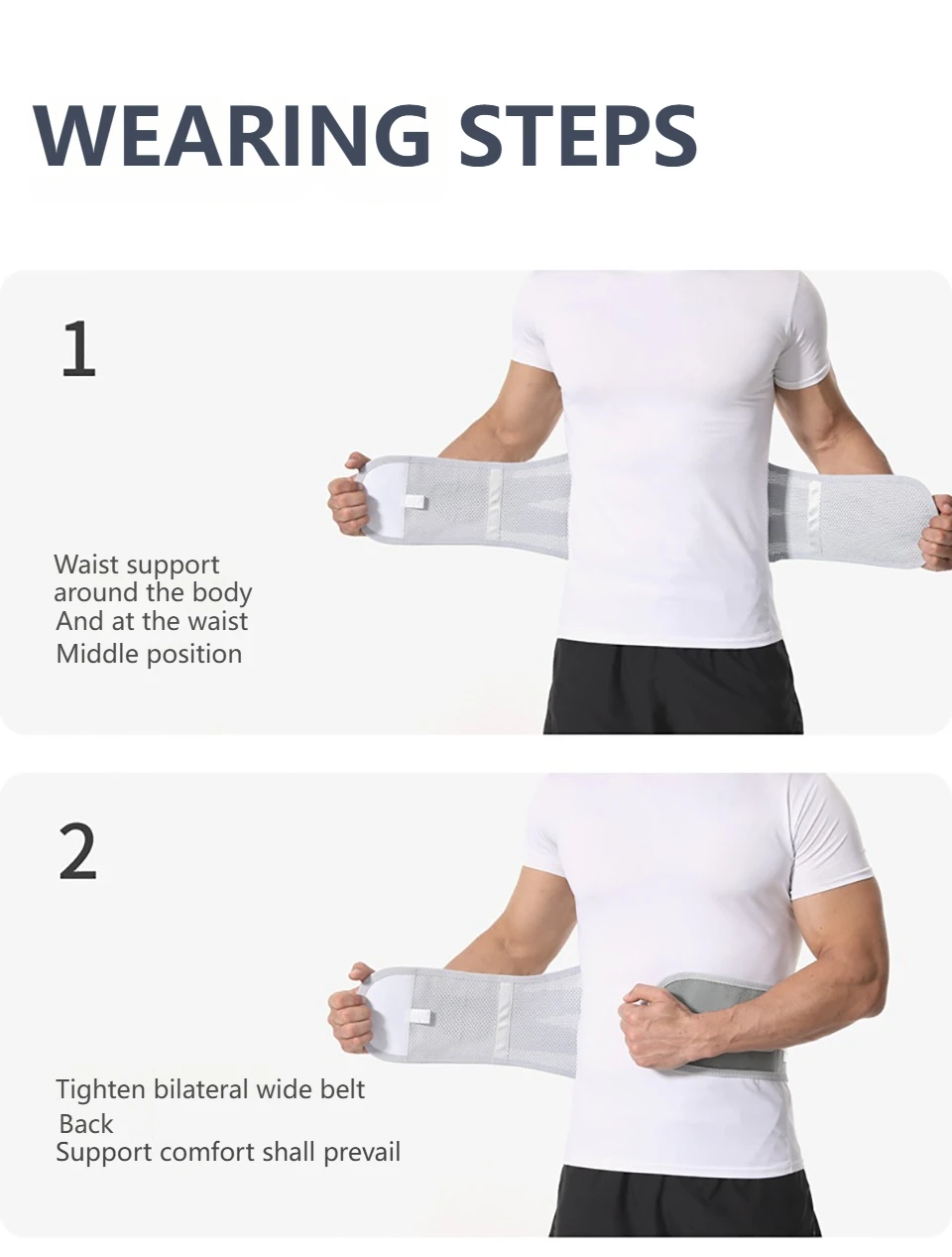 AOLIKES Back Brace for Lower Back Pain, Ergonomic Bionic Support , Adjustable Lumbar Support Belt for Men & Women
