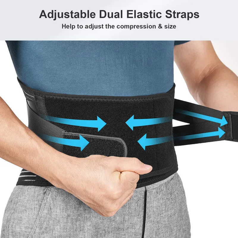 Adjustable Back Lumbar Support Belt Double Pull Medical Waist Orthopedic Brace Spine Relaxed Decompression Anti-skid Breathable