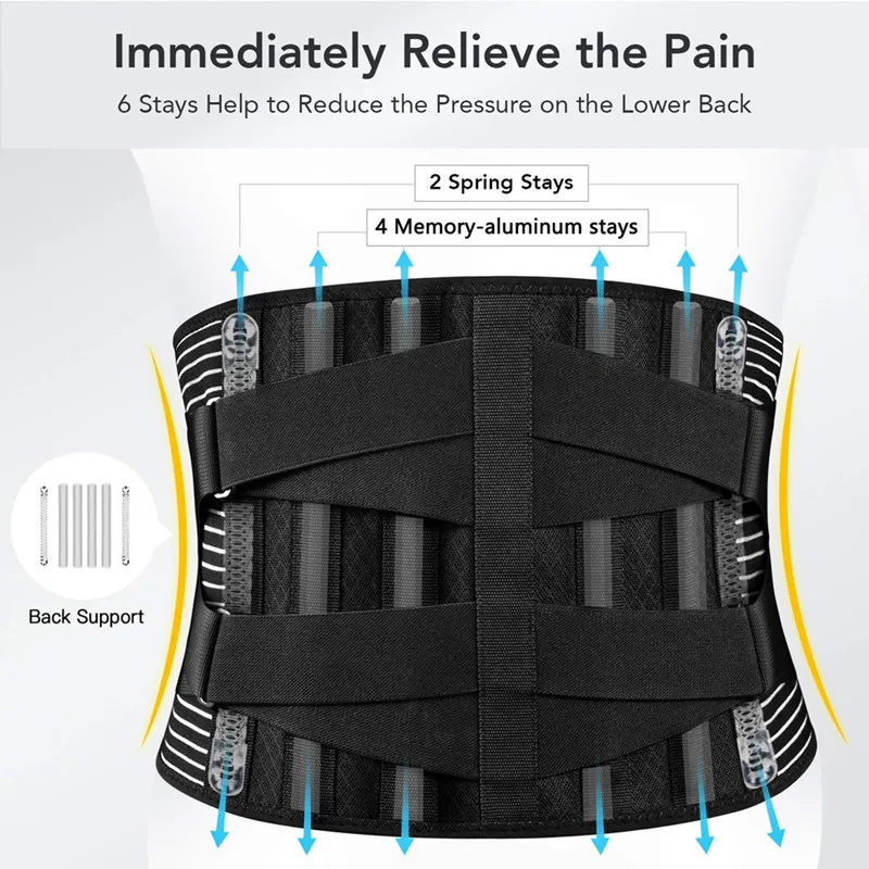 Adjustable Back Lumbar Support Belt Double Pull Medical Waist Orthopedic Brace Spine Relaxed Decompression Anti-skid Breathable