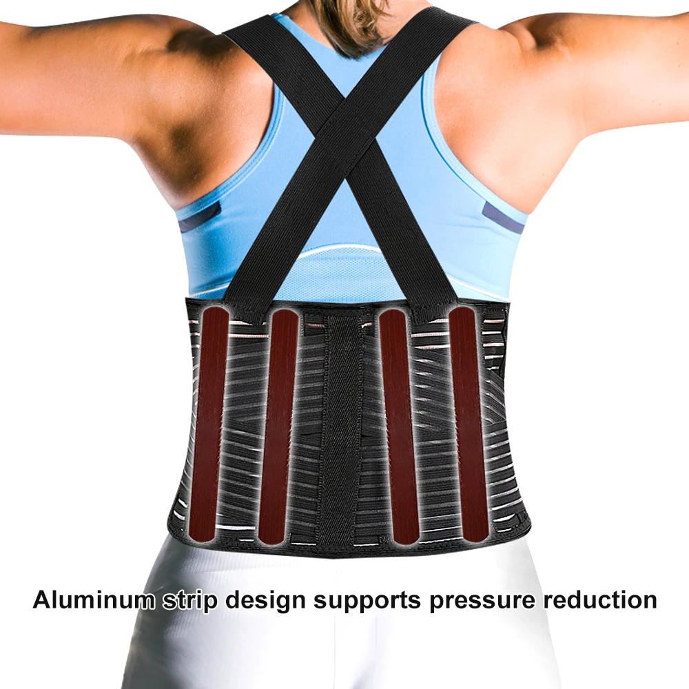 Back Brace Men and Women - Lower Lumbar Support for Heavy Lifting - Lower Back Support Belt - Adjustable Back Belt for Workout