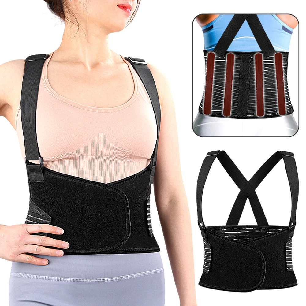 Back Brace Men and Women - Lower Lumbar Support for Heavy Lifting - Lower Back Support Belt - Adjustable Back Belt for Workout