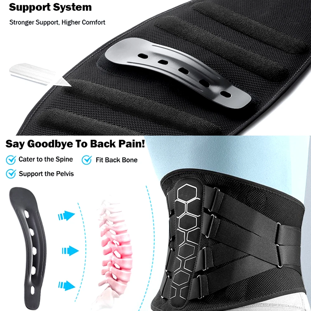 Back Brace for Lower Back Pain Relief with Pulley System,Lumbar Support Belt for Men & Women with Lumbar Pad, Ergonomic Design
