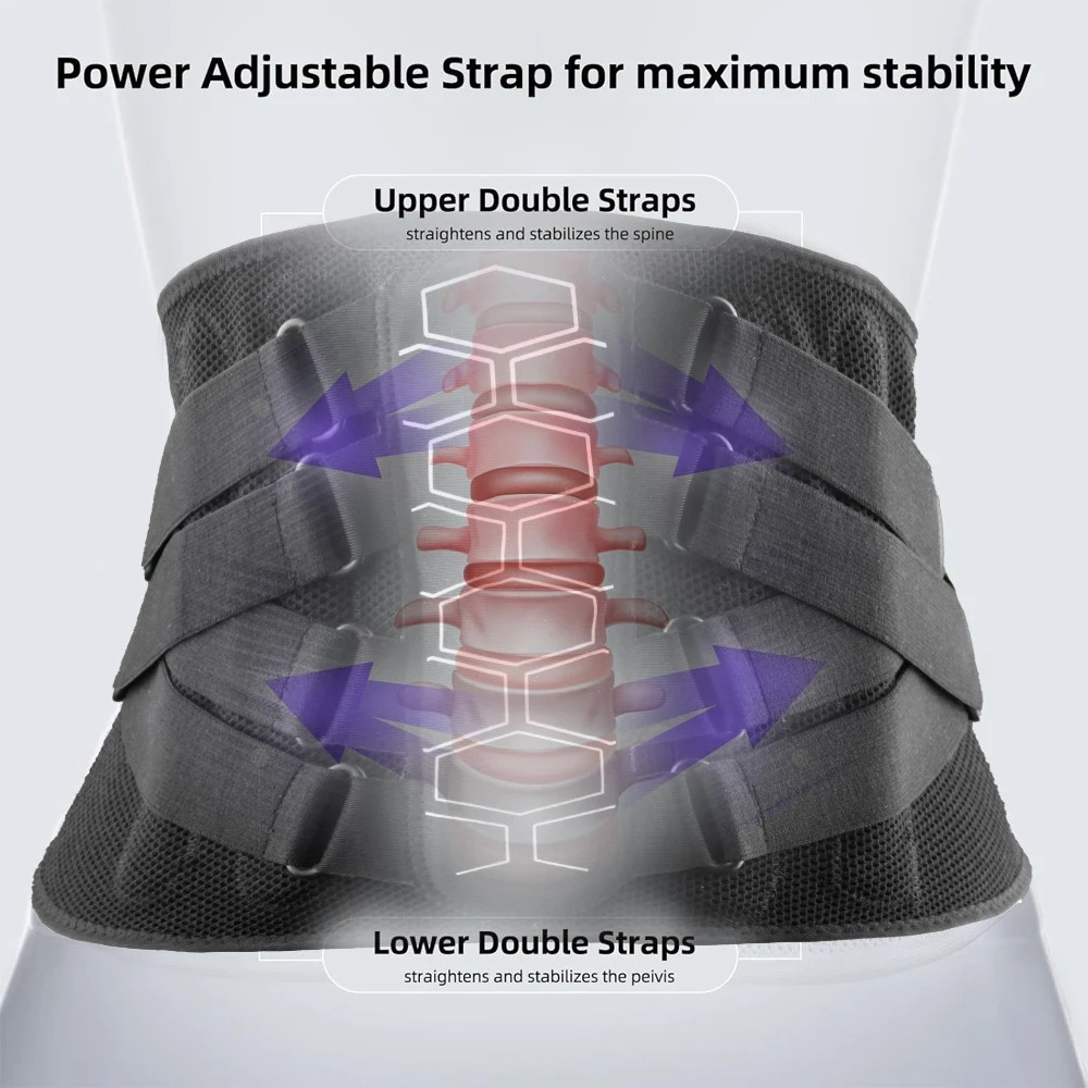 Back Brace for Lower Back Pain Relief with Pulley System,Lumbar Support Belt for Men & Women with Lumbar Pad, Ergonomic Design