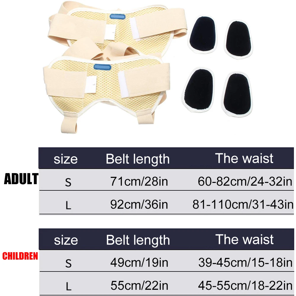 2Set/Pack Hernia Belt for Single/Double Inguinal – Adjustable Truss with 2 Removable Pads – Support Brace for Men Women  & Child