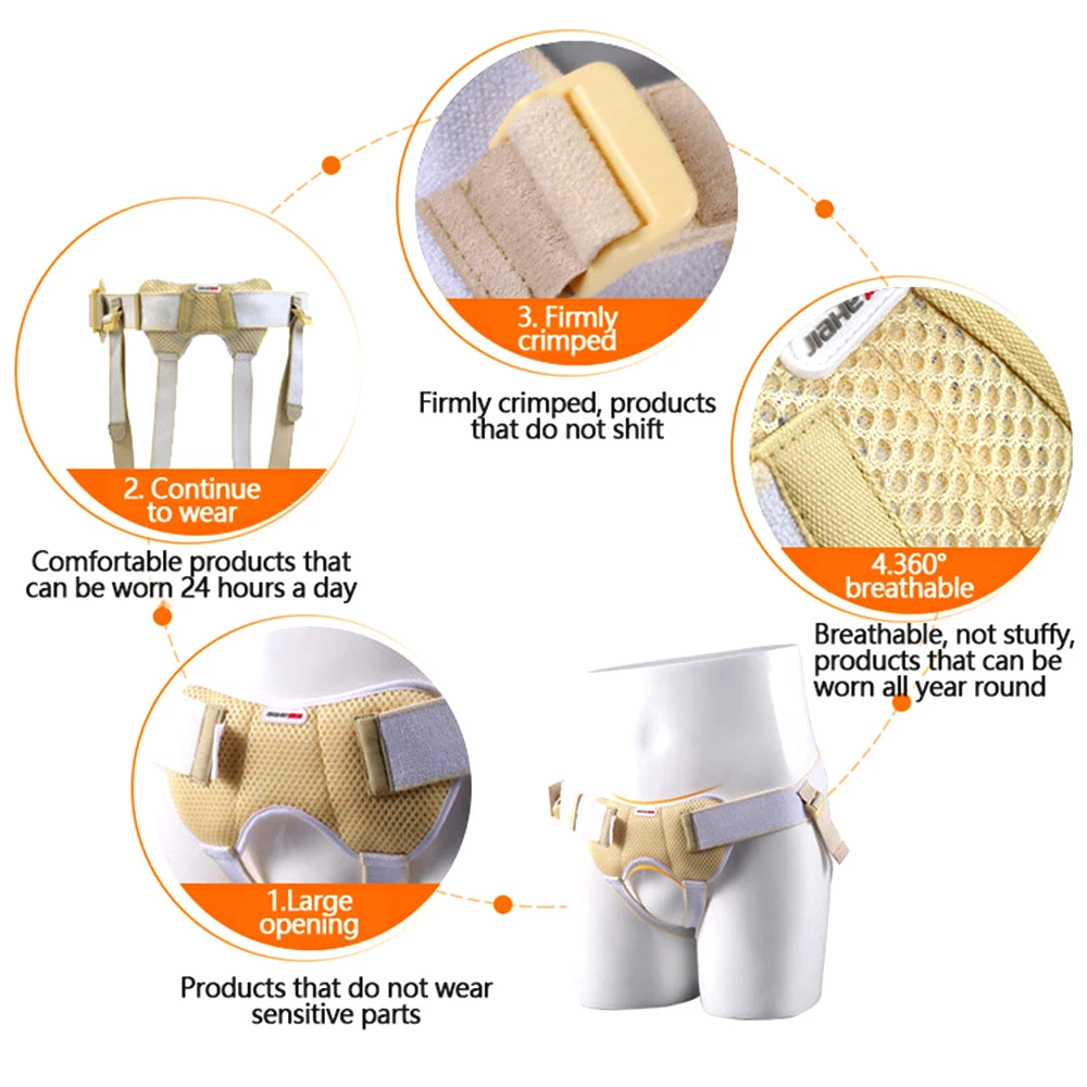 2Set/Pack Hernia Belt for Single/Double Inguinal – Adjustable Truss with 2 Removable Pads – Support Brace for Men Women  & Child
