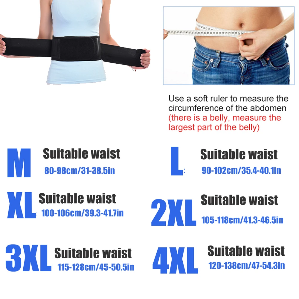 1pcsThermal Magnetic Therapy Lumbar Support Belt Lower Back Brace for Men and Women, Self-Heating Waist Strap with Gauss Magnets