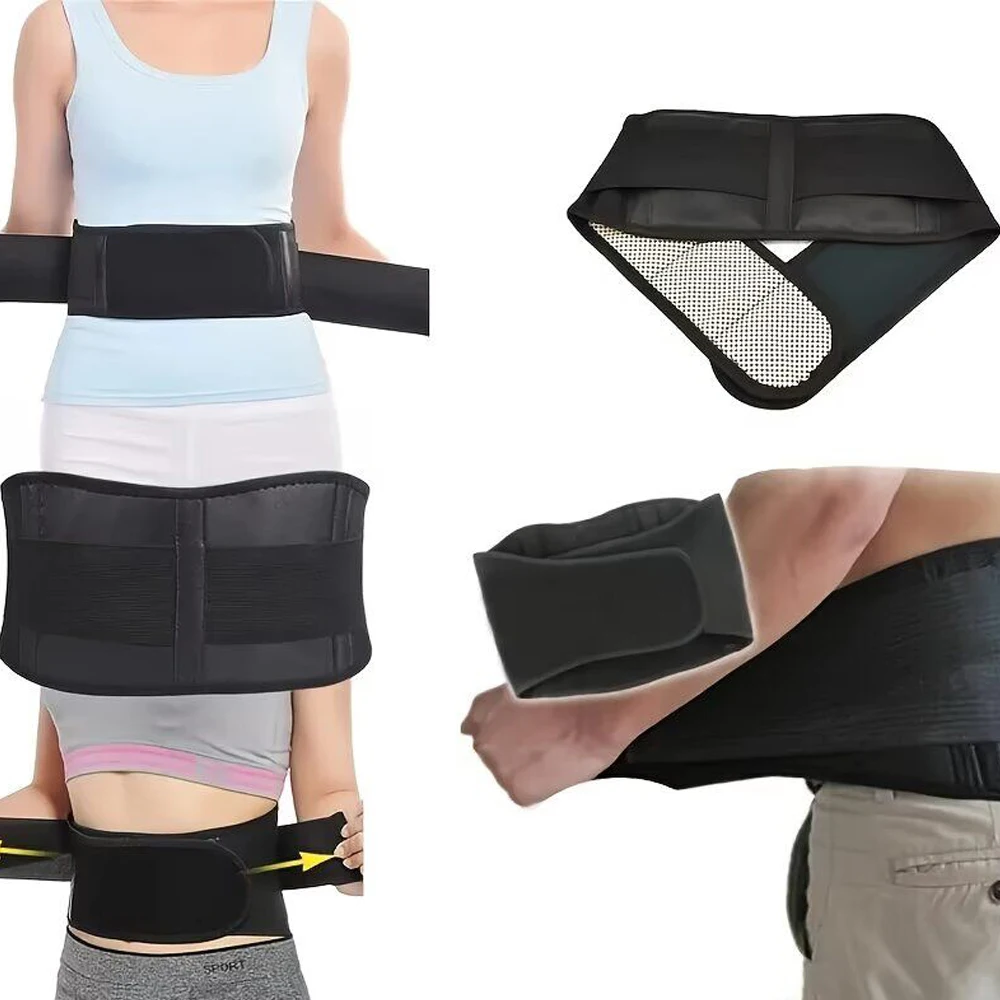 1pcsThermal Magnetic Therapy Lumbar Support Belt Lower Back Brace for Men and Women, Self-Heating Waist Strap with Gauss Magnets