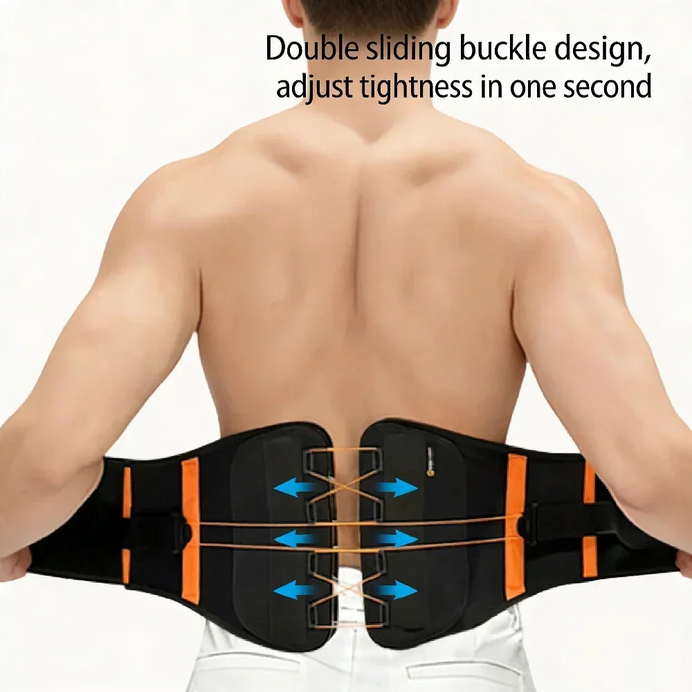 1PC Adjustable Back Brace Belt, Invisible Lumbar Support for Lower Back Pain, Scoliosis and Slipped Disc Relief for Men Women