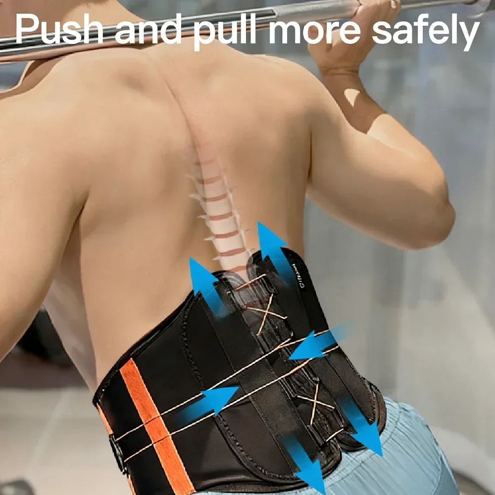 1PC Adjustable Back Brace Belt, Invisible Lumbar Support for Lower Back Pain, Scoliosis and Slipped Disc Relief for Men Women