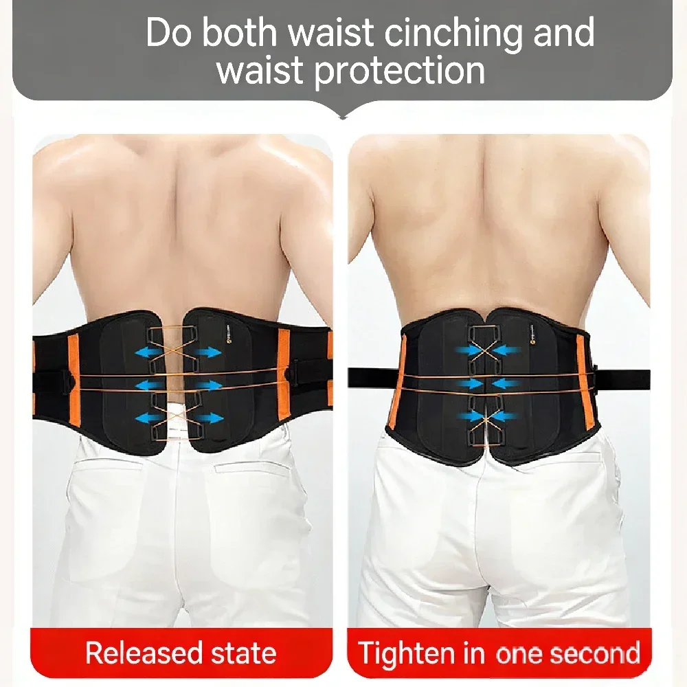1PC Adjustable Back Brace Belt, Invisible Lumbar Support for Lower Back Pain, Scoliosis and Slipped Disc Relief for Men Women