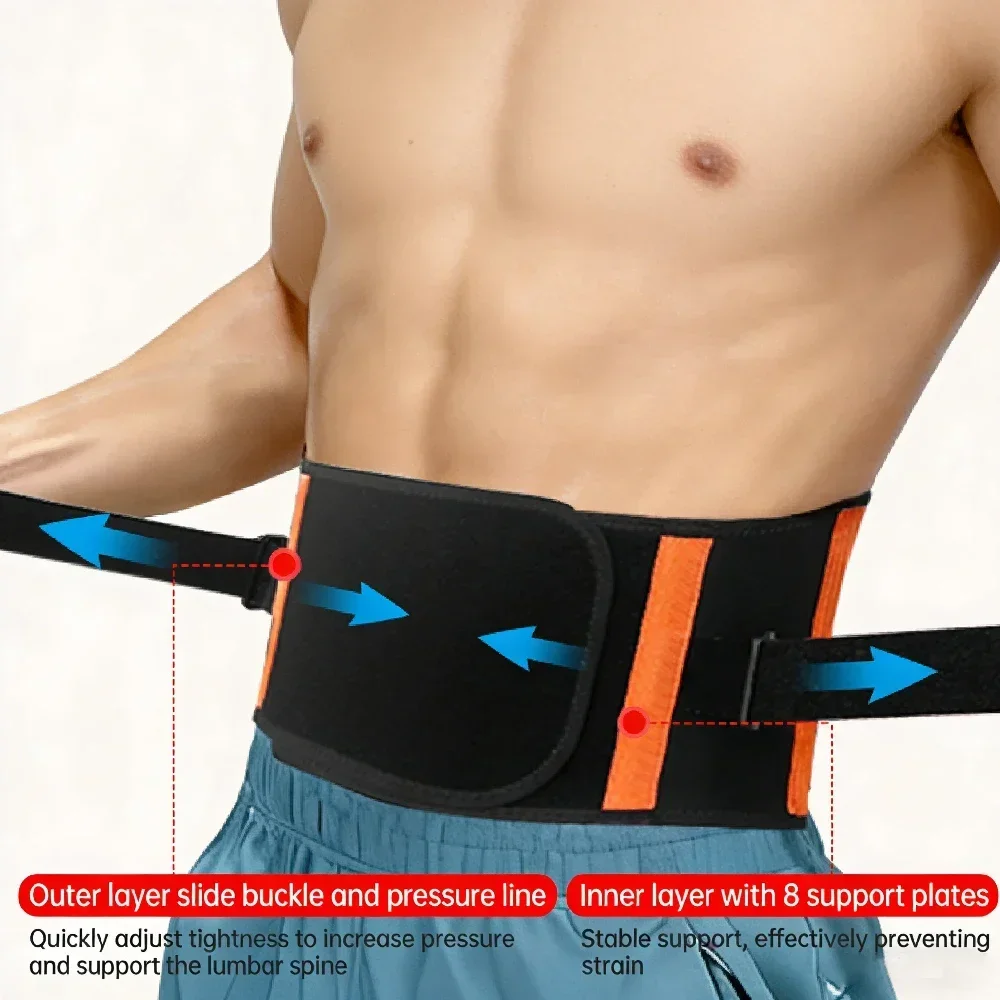1PC Adjustable Back Brace Belt, Invisible Lumbar Support for Lower Back Pain, Scoliosis and Slipped Disc Relief for Men Women