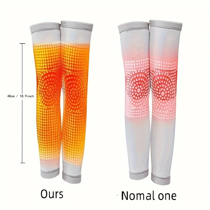 1Pair Long Style Support Knee Pad Knee Brace Warm for Arthritis Joint Care Injury Recovery Belt Knee Leg Warmer