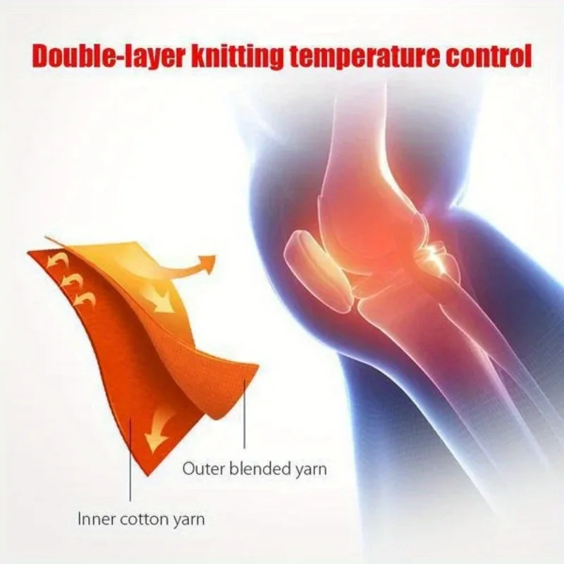 1Pair Long Style Support Knee Pad Knee Brace Warm for Arthritis Joint Care Injury Recovery Belt Knee Leg Warmer