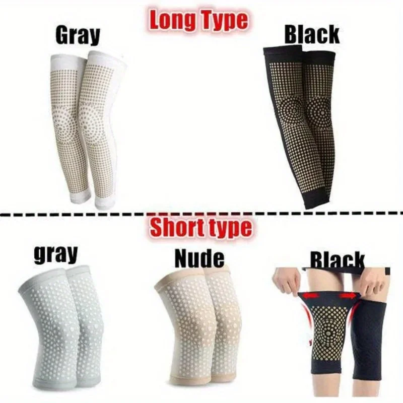 1Pair Long Style Support Knee Pad Knee Brace Warm for Arthritis Joint Care Injury Recovery Belt Knee Leg Warmer