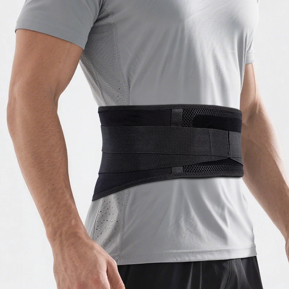 2-Stay Breathable Lower Back Brace,Adjustable Lumbar Support Belt for Sciatica,Back Pain Orthosis for Men Women Work Home Office