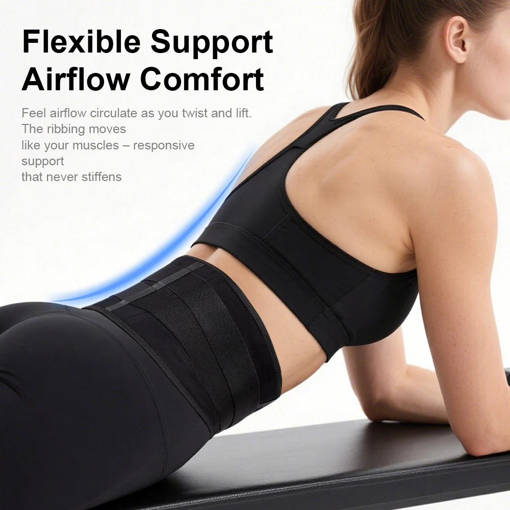 2-Stay Breathable Lower Back Brace,Adjustable Lumbar Support Belt for Sciatica,Back Pain Orthosis for Men Women Work Home Office