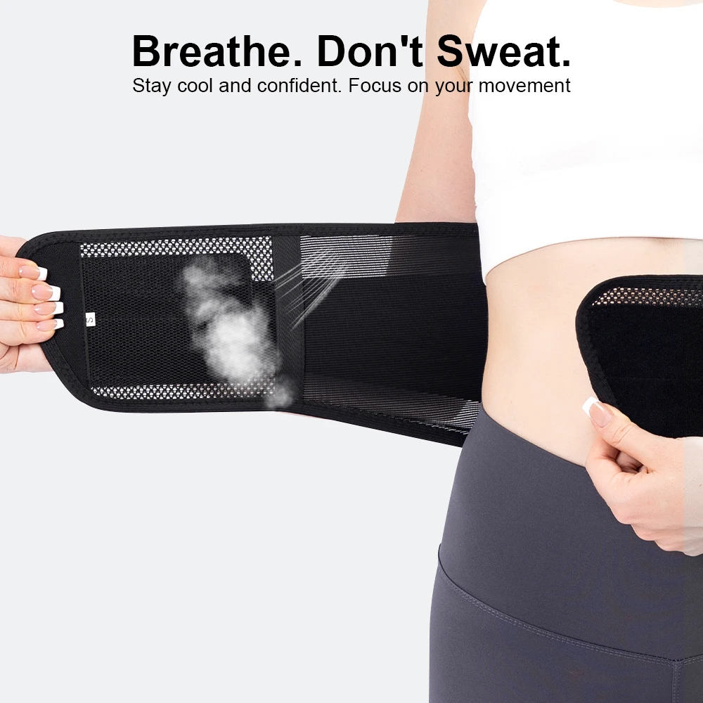 2-Stay Breathable Lower Back Brace,Adjustable Lumbar Support Belt for Sciatica,Back Pain Orthosis for Men Women Work Home Office