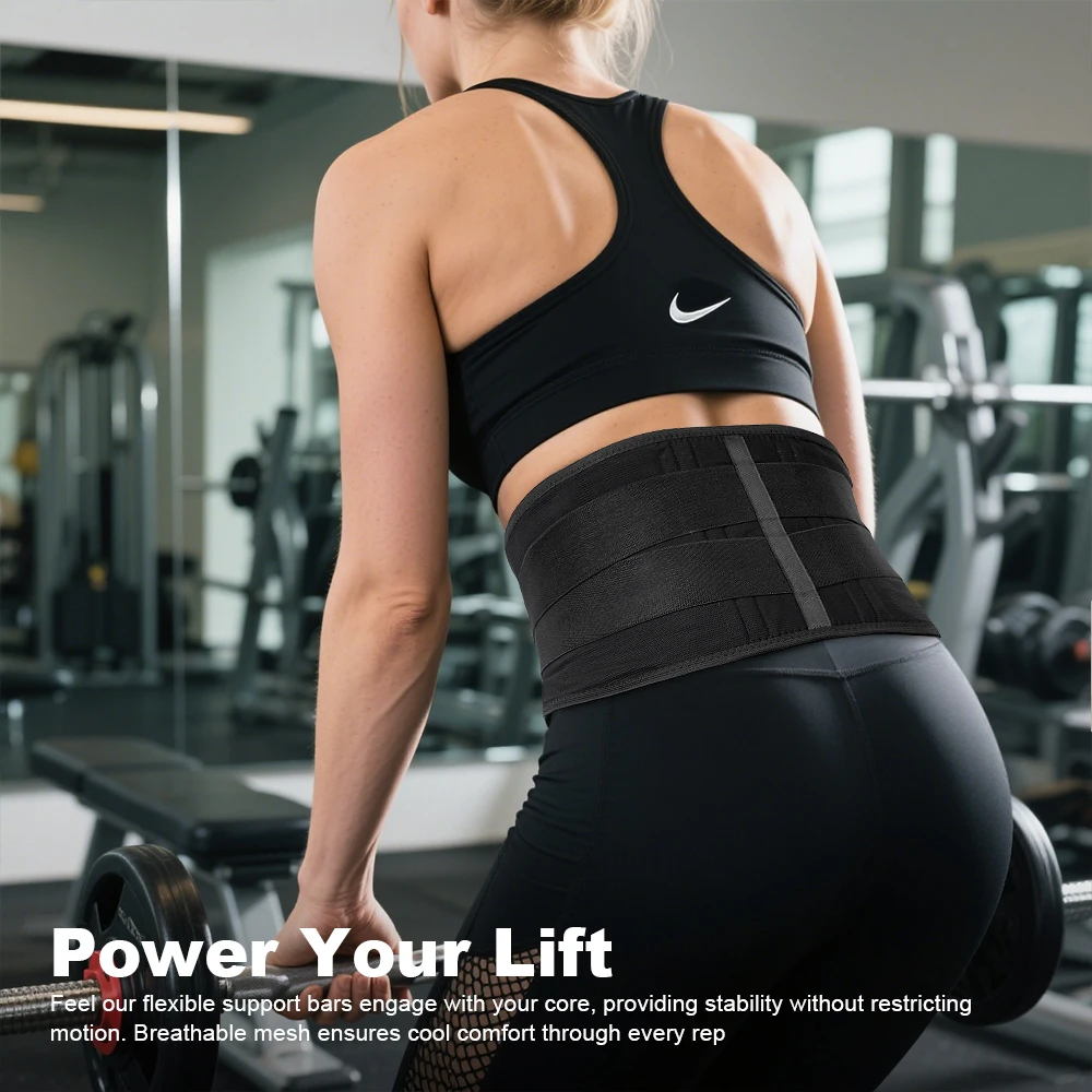 2-Stay Breathable Lower Back Brace,Adjustable Lumbar Support Belt for Sciatica,Back Pain Orthosis for Men Women Work Home Office