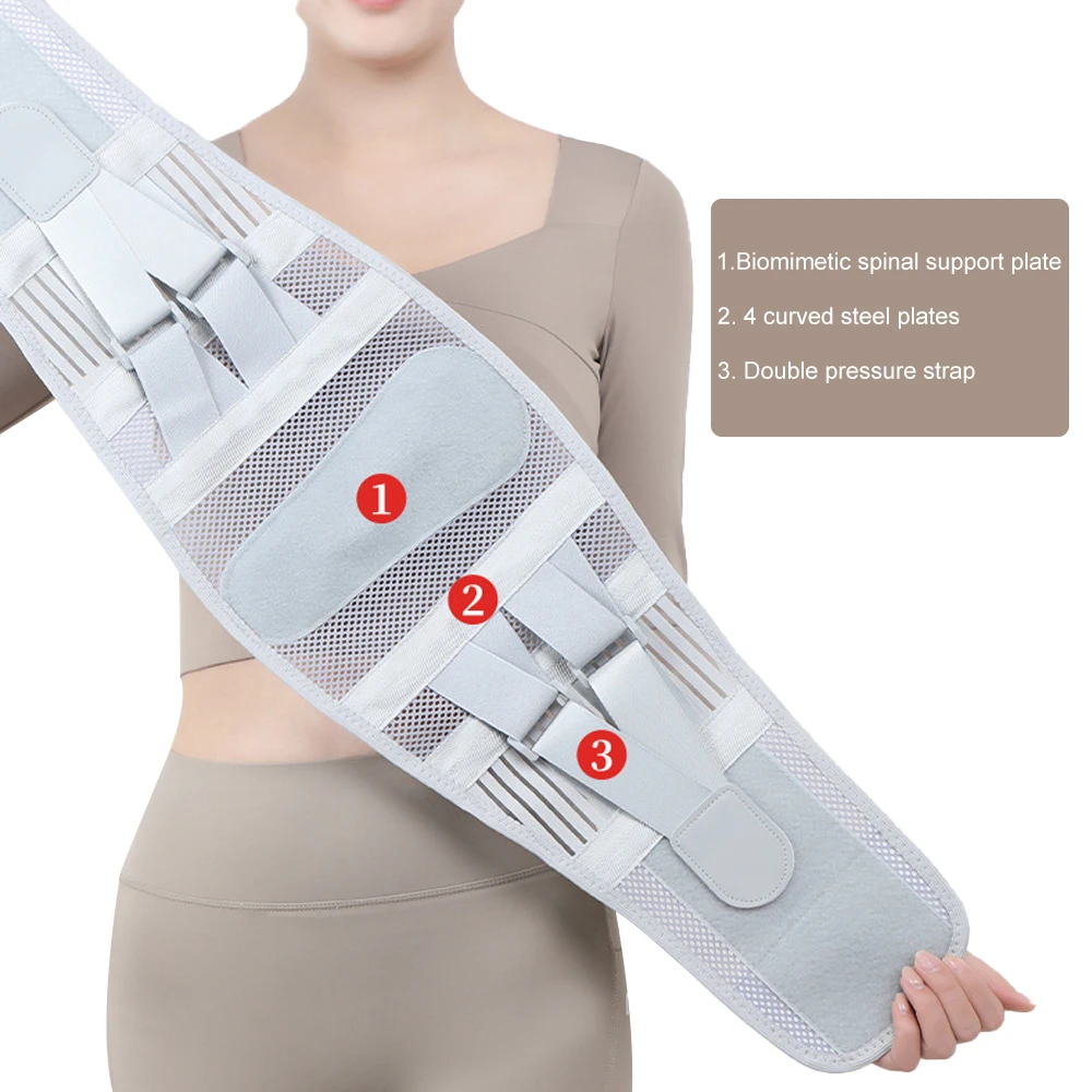 1Pcs Back Brace for Lower Back Pain, Adjustable Lumbar Support Belt for Men Women, Herniated Disc, Sciatica, Arthritis