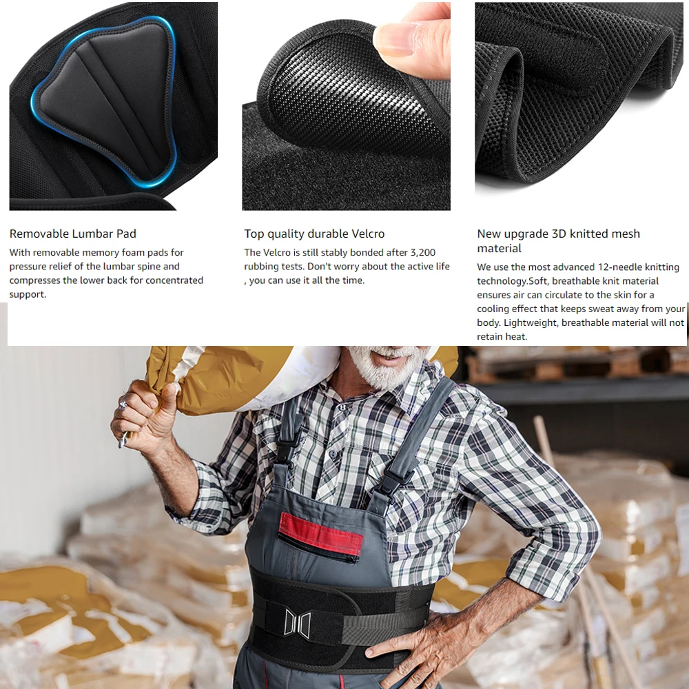 Back Brace for Lower Back Pain Relief with Pulley System,Lumbar Support Belt for Men & Women with Lumbar Pad,for Herniated Disc