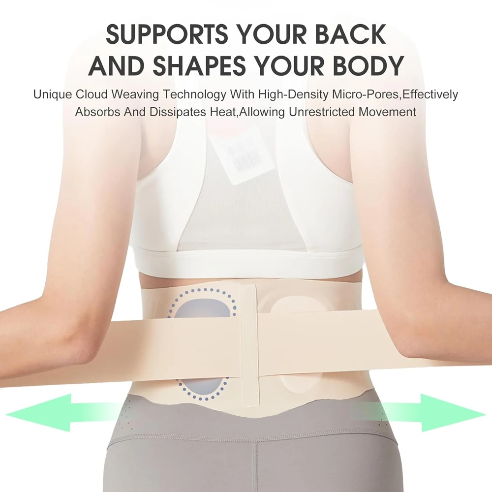 1Pcs Thin Lower Back Brace | Lumbar Support | Wrap for Recovery, Workout, Herniated Disc Pain Relief | Waist Trimmer Weight Loss