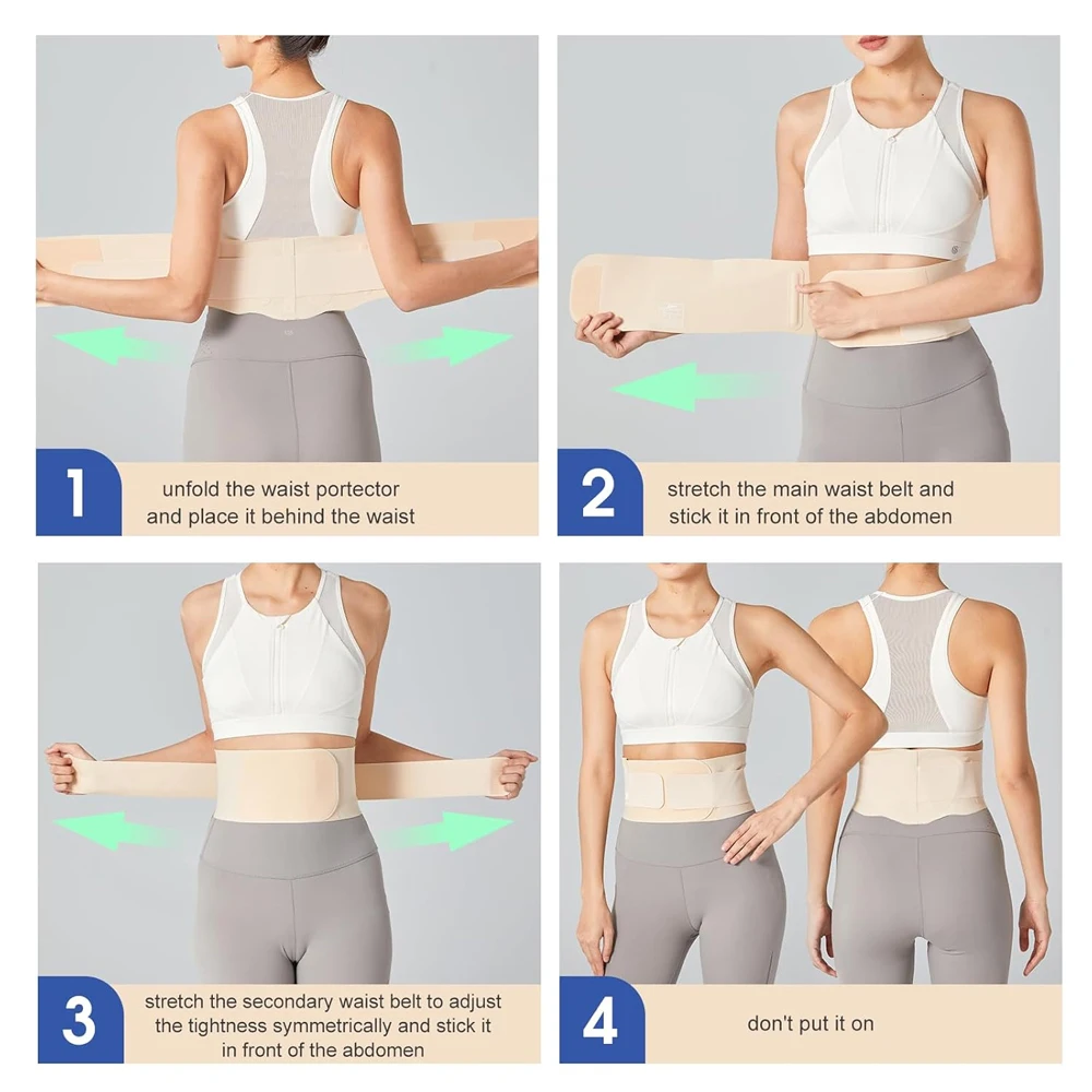 1Pcs Thin Lower Back Brace | Lumbar Support | Wrap for Recovery, Workout, Herniated Disc Pain Relief | Waist Trimmer Weight Loss