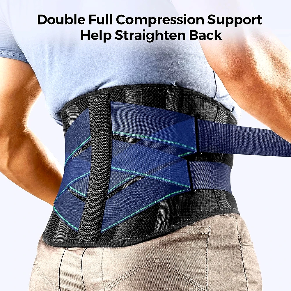 1Pcs Back Brace for Lower Back Pain Men & Women, Herniated Disc, Sciatica, Scoliosis, Adjustable Lumbar Back Support Belt