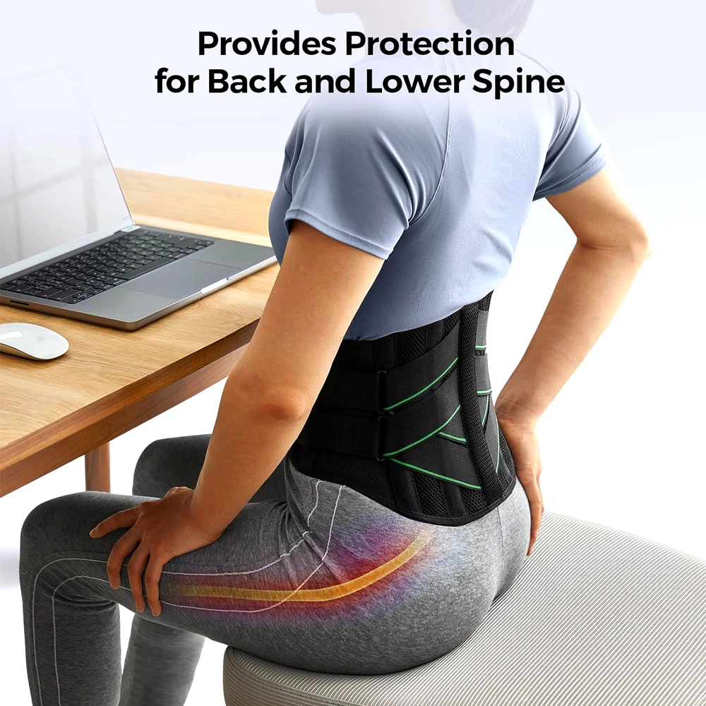 1Pcs Back Brace for Lower Back Pain Men & Women, Herniated Disc, Sciatica, Scoliosis, Adjustable Lumbar Back Support Belt