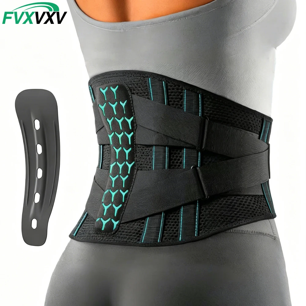 1PCS Adjustable Back Brace for Lower Pain Relief, Lumbar Support Belt with Steel Stays Breathable Mesh for Gym Running Cycling