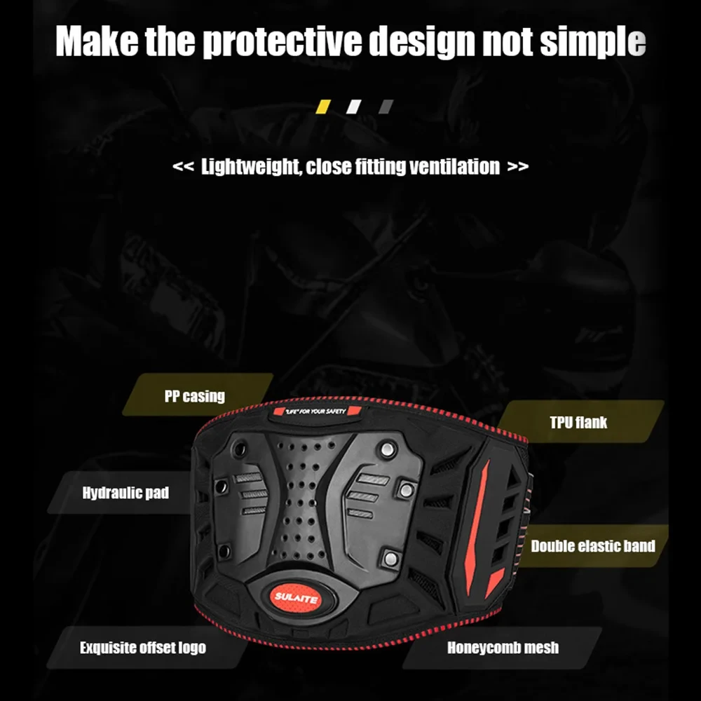 Motorcycle Kidney Belt Back Brace for Lower Back Pain Relief for Men and Women Lumbar Support Belt Lightweight Breathable Design