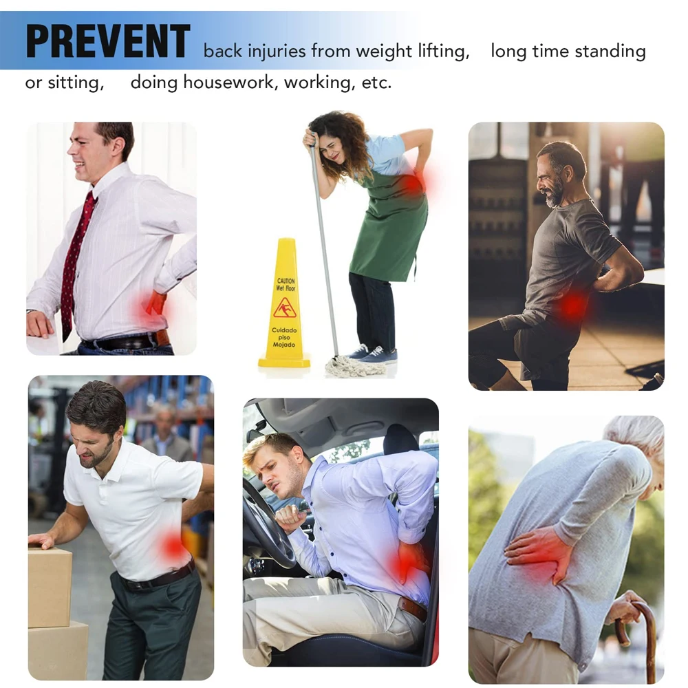 1pcs Breathable Anti-Skid Lumbar Support Belt Lower Back Brace Men/Women Workwear Comfortable Back Support for Office Workers