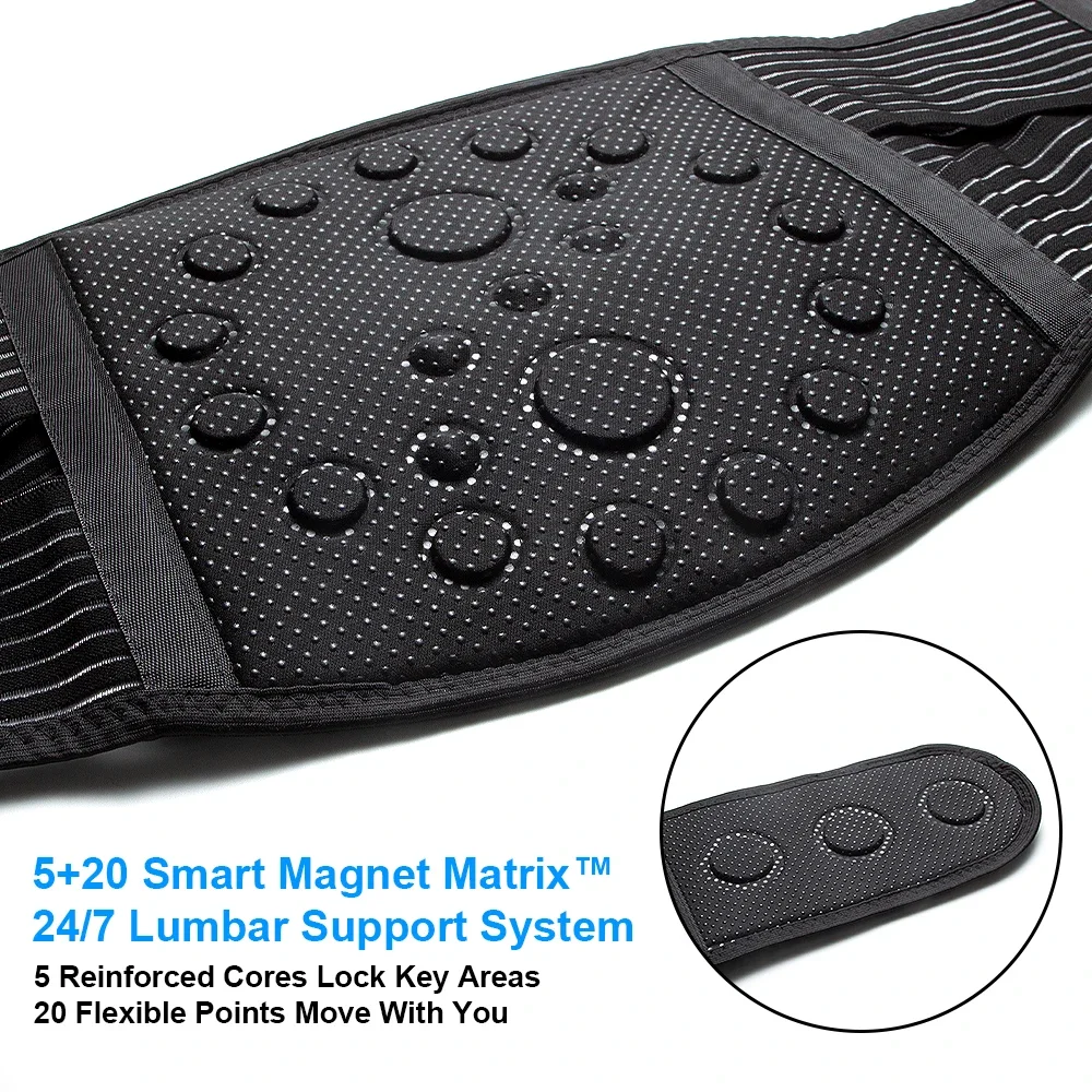 1PCS Heating Magnetic Therapy Back Brace Support Belt for Men Women, for Sciatica, Herniated Disc, Scoliosis Back Pain Relief