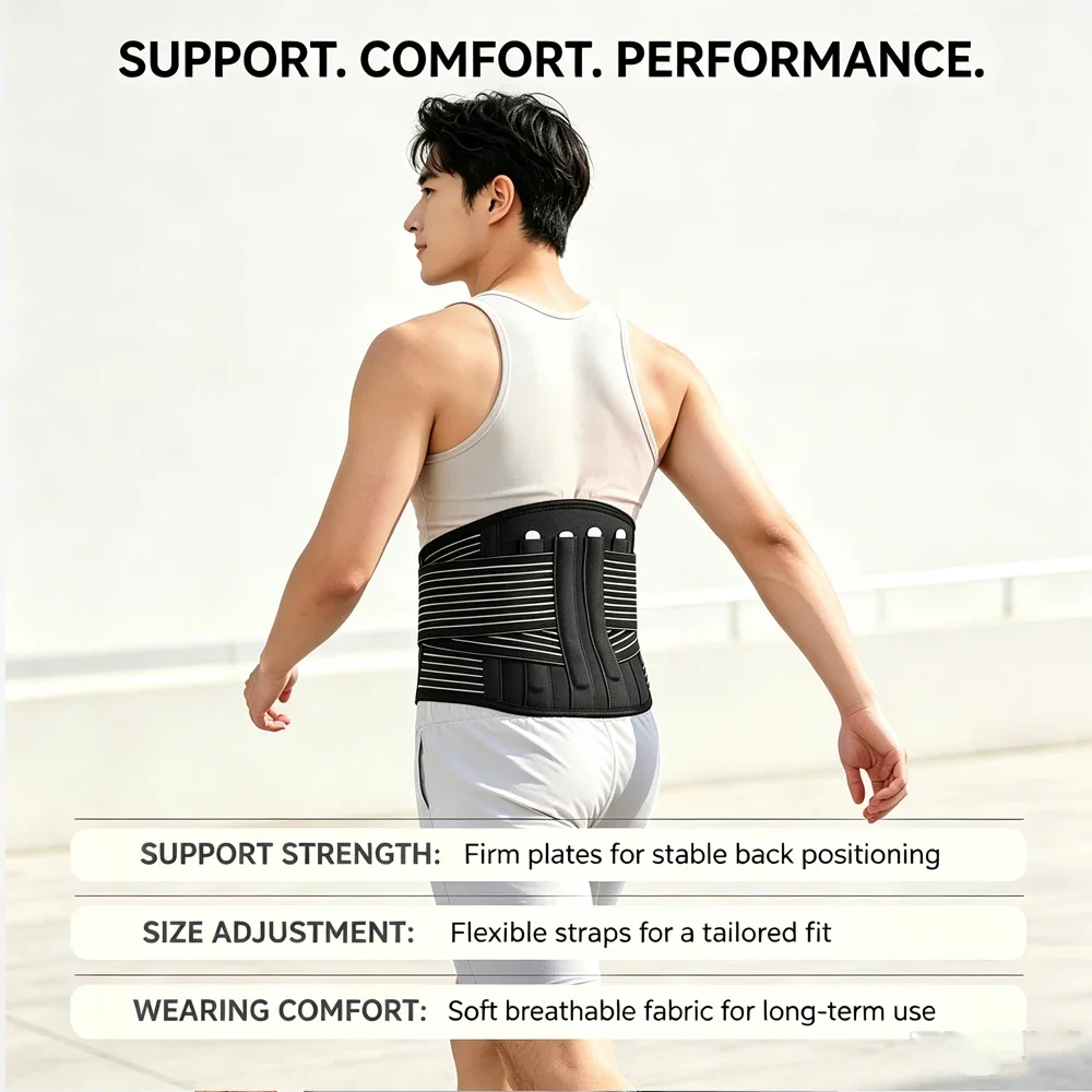 1PCS Heating Magnetic Therapy Back Brace Support Belt for Men Women, for Sciatica, Herniated Disc, Scoliosis Back Pain Relief