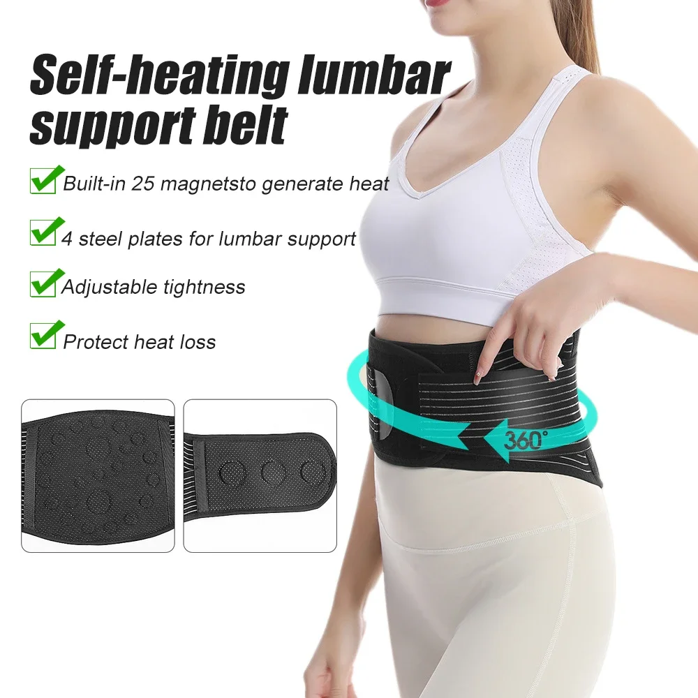 1PCS Heating Magnetic Therapy Back Brace Support Belt for Men Women, for Sciatica, Herniated Disc, Scoliosis Back Pain Relief