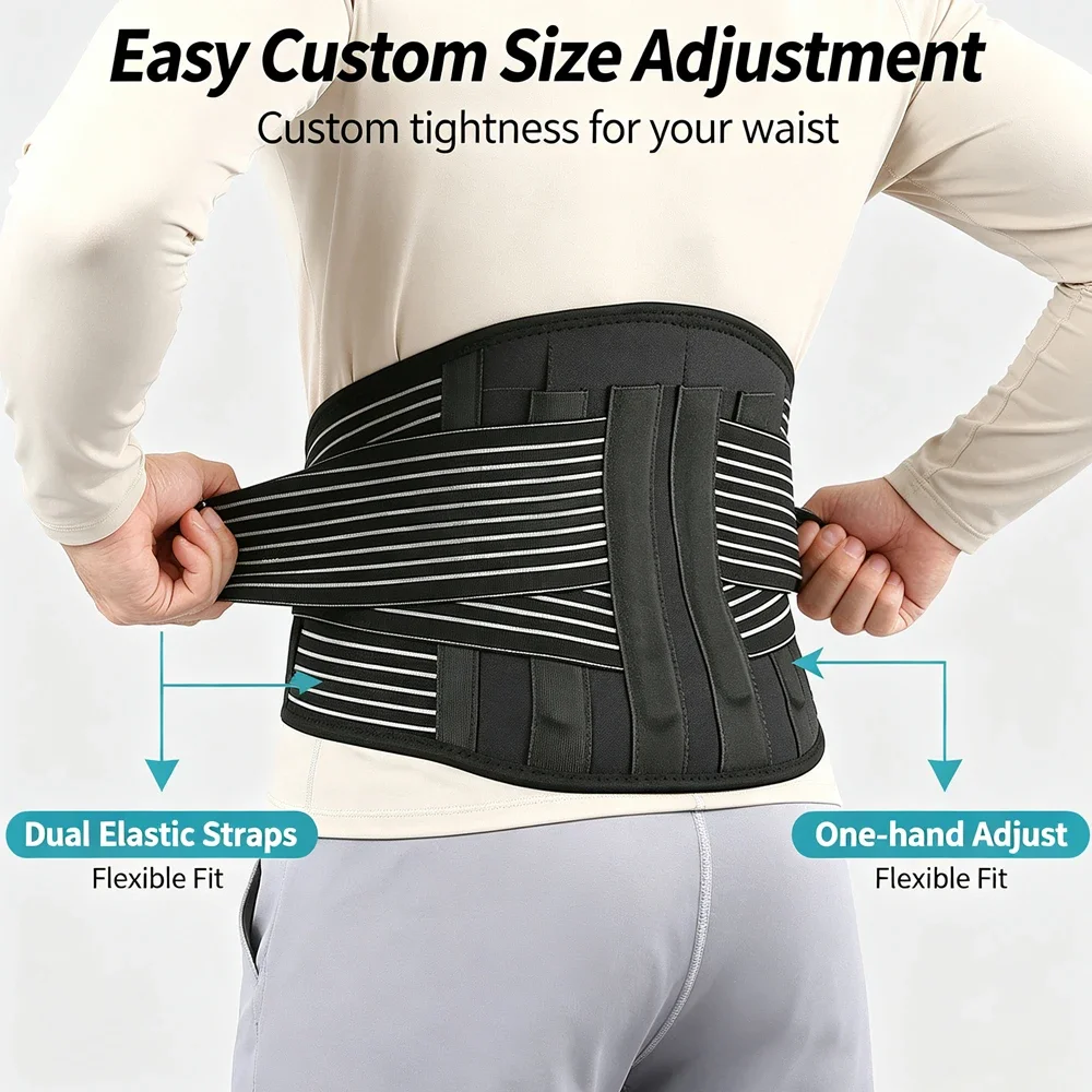 1PCS Heating Magnetic Therapy Back Brace Support Belt for Men Women, for Sciatica, Herniated Disc, Scoliosis Back Pain Relief