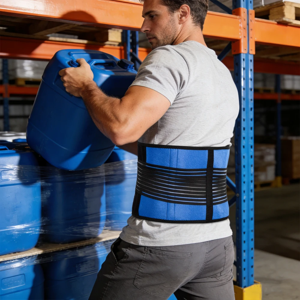 1PC Back Brace Support Belt - Lumbar Support Back Brace for Back Pain - \Adjustable Neoprene Double Pull Waist Belt for Sciatica