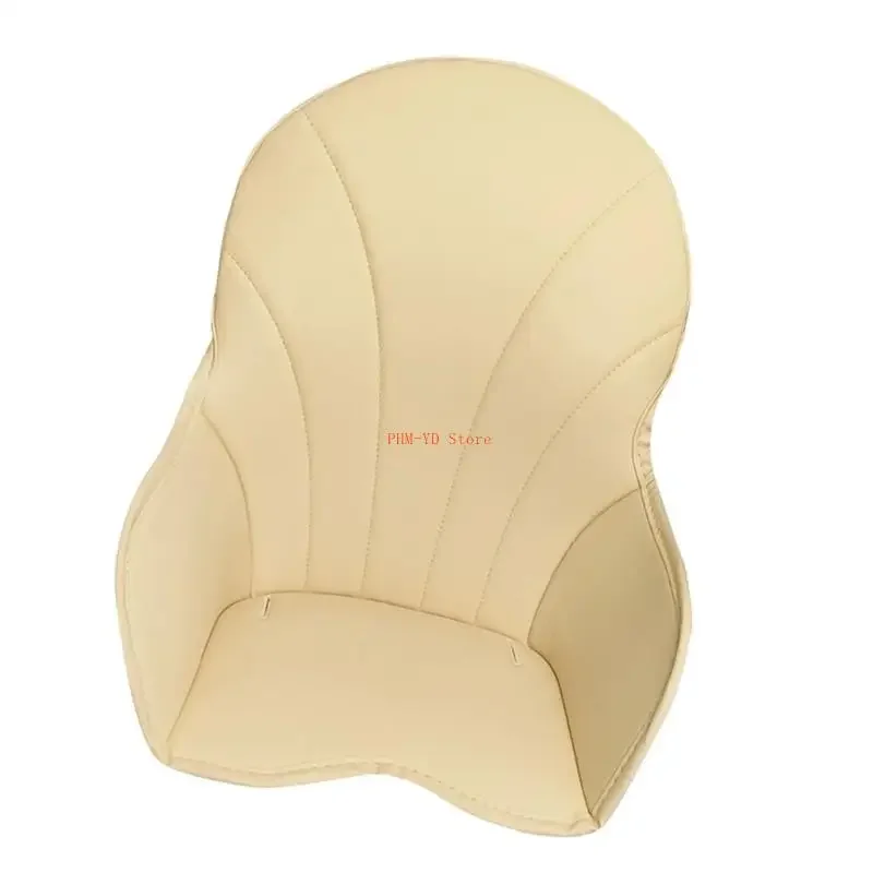 28TD Baby Dining Chair Protector Cover PU Leather Cushion for Highchairs Easy Cleaning and Convenient Installation