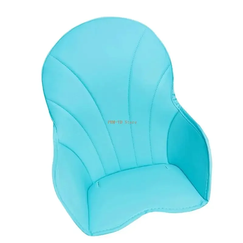 28TD Baby Dining Chair Protector Cover PU Leather Cushion for Highchairs Easy Cleaning and Convenient Installation