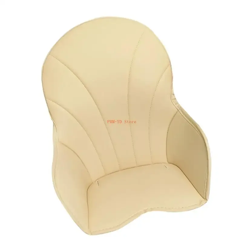 28TD Baby Dining Chair Protector Cover PU Leather Cushion for Highchairs Easy Cleaning and Convenient Installation