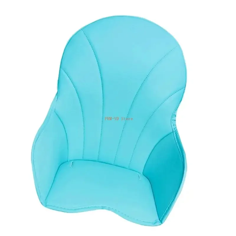 28TD Baby Dining Chair Protector Cover PU Leather Cushion for Highchairs Easy Cleaning and Convenient Installation