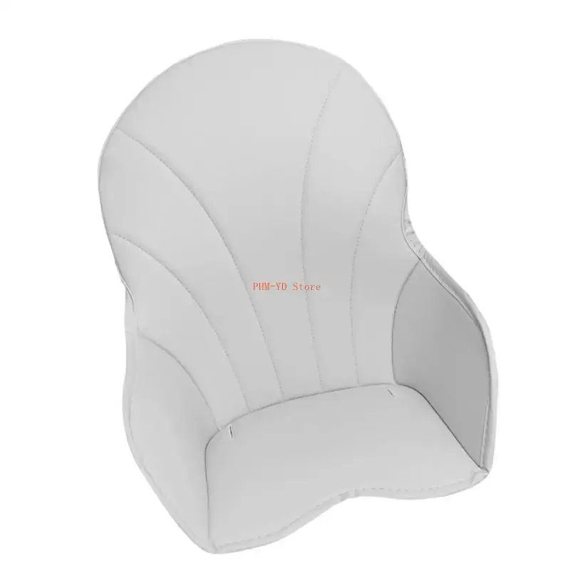 28TD Baby Dining Chair Protector Cover PU Leather Cushion for Highchairs Easy Cleaning and Convenient Installation
