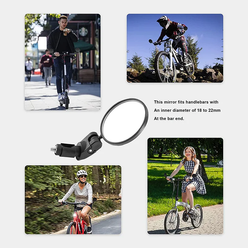 HD Bicycle Rearview Mirror with Adjustable Handlebar - Improve Safety and Visibility While Riding