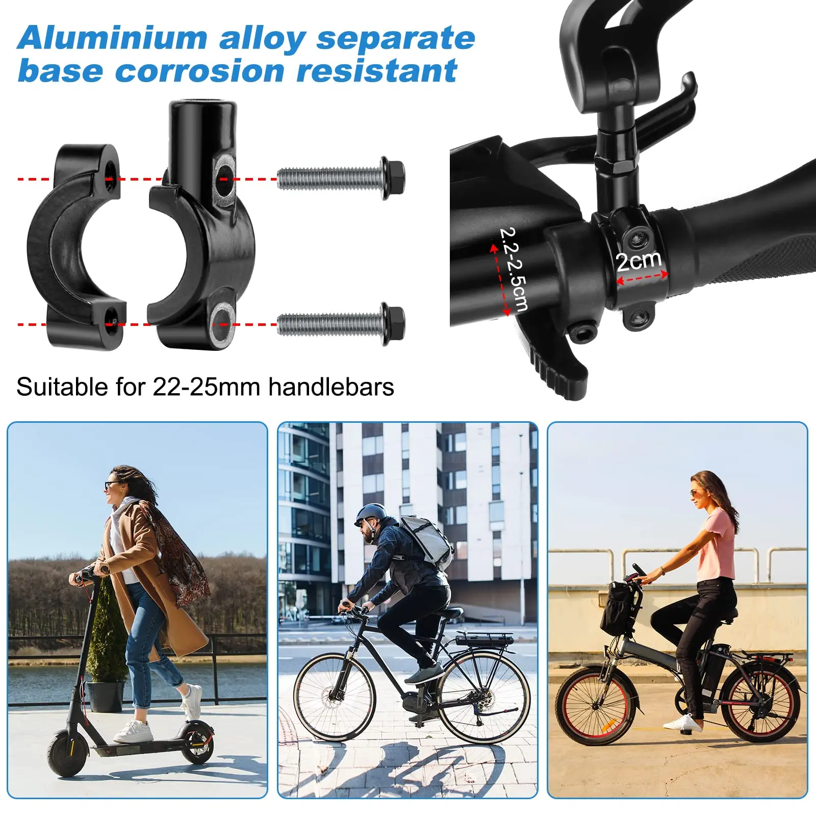 Bicycle Rearview Bike Adjustable 360° Rotate Wide Angle Mirror Road Bike Handlebar Rear View Mirrors Bicycle Accessories