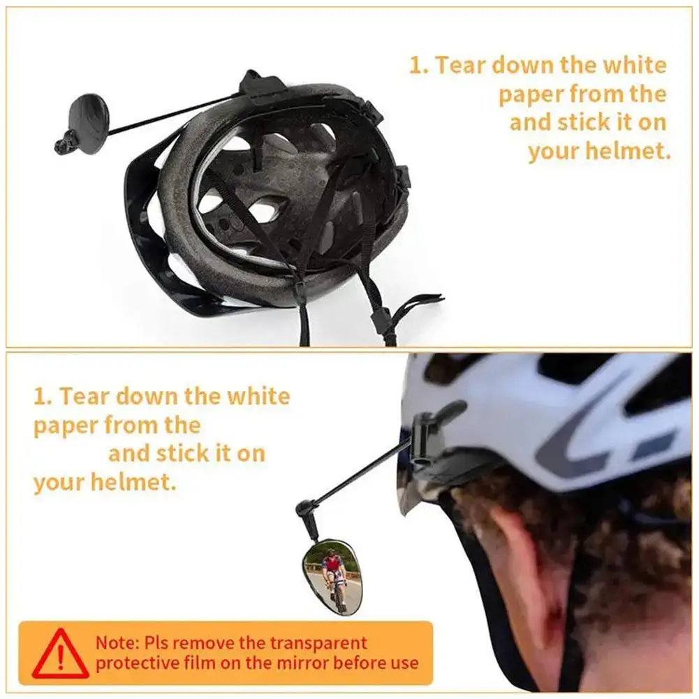 Bike Helmet Rearview Mirror 360 Degree Adjustable Wide Angle Lightweight Bike Riding Mirror Bicycle Rearview Mirrors Accessories
