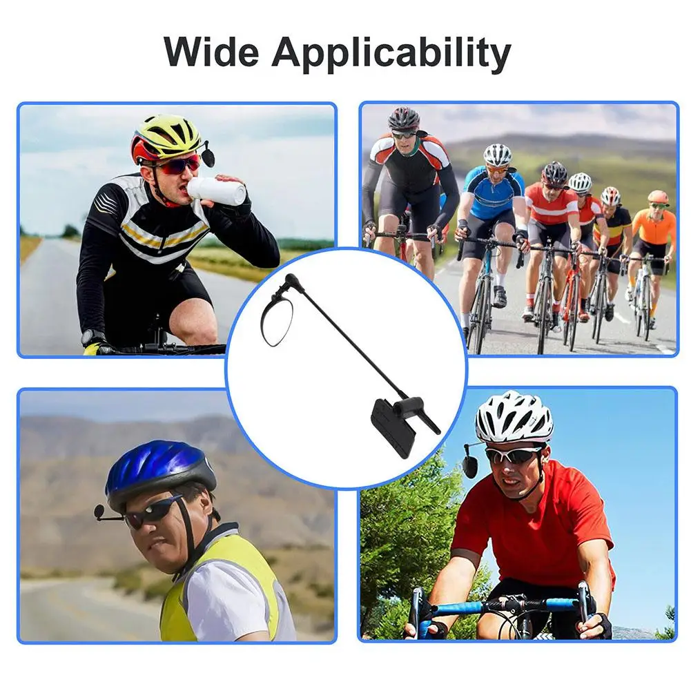 Bike Helmet Rearview Mirror 360 Degree Adjustable Wide Angle Lightweight Bike Riding Mirror Bicycle Rearview Mirrors Accessories