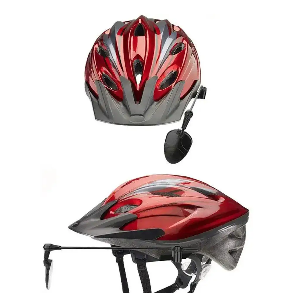 Bike Helmet Rearview Mirror 360 Degree Adjustable Wide Angle Lightweight Bike Riding Mirror Bicycle Rearview Mirrors Accessories