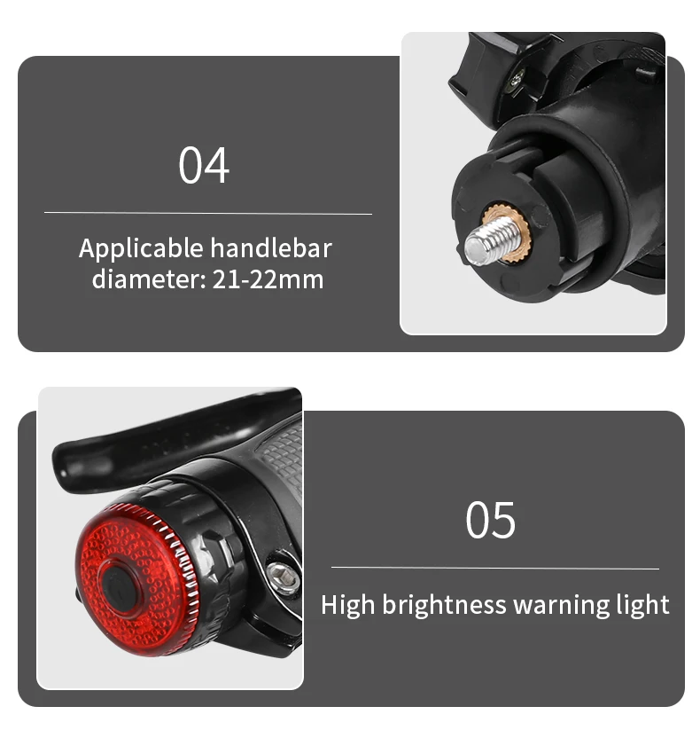 1/2pcs Bicycle Rearview Mirror Adjustable Rotate Cycling Handlebar Led Warning Light Rear View Mirrors Bike Accessories