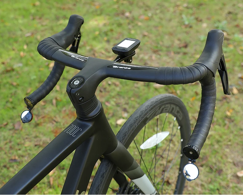 1/2pcs Bicycle Rearview Mirror Adjustable Rotate Cycling Handlebar Led Warning Light Rear View Mirrors Bike Accessories