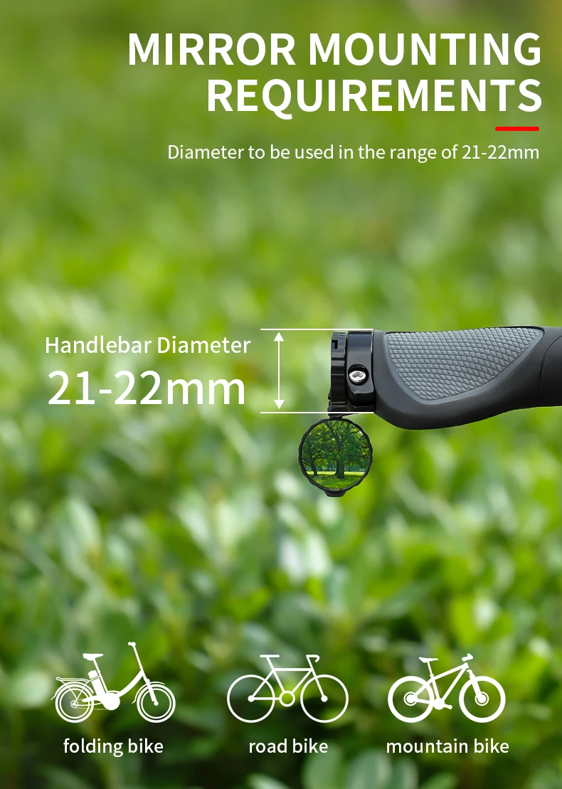 1/2pcs Bicycle Rearview Mirror Adjustable Rotate Cycling Handlebar Led Warning Light Rear View Mirrors Bike Accessories